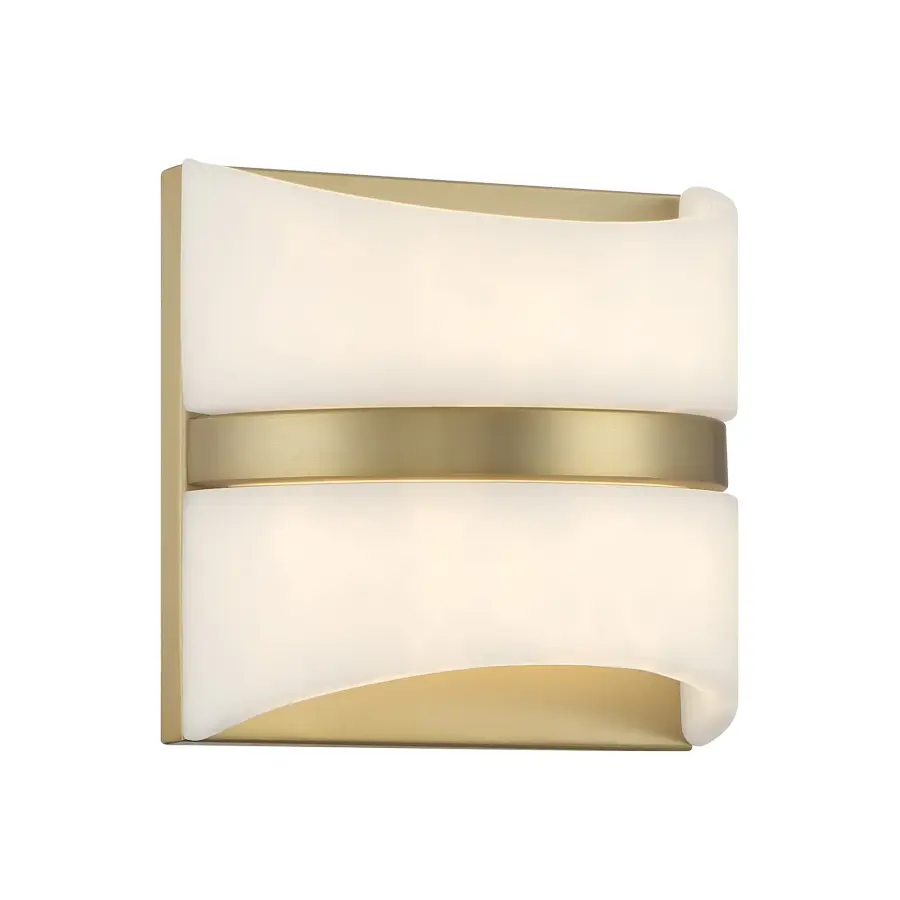 Velaux 6.5" LED Wall Sconce in Soft Brass - Image 1