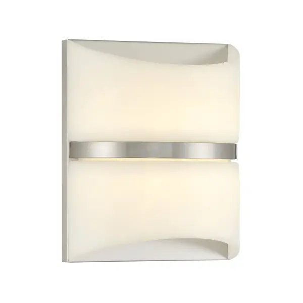 The Velaux wall sconce combines brushed nickel sophistication with soft alabaster diffusion. High CRI LED technology delivers exceptional color rendering while the compact 10.5" profile fits beautifully in bathrooms and hallways.