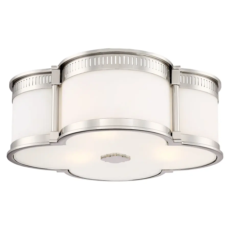 16" LED Flush Mount in Polished Nickel
