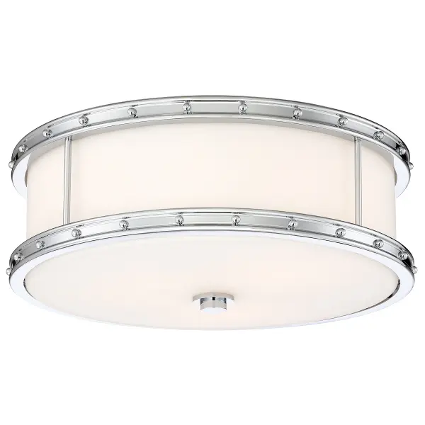 This 15.5" LED flush mount delivers exceptional brightness with 2,628 lumens and a high 93 CRI for true color rendering. The chrome finish and etched white glass create a clean, versatile look perfect for modern and transitional spaces.