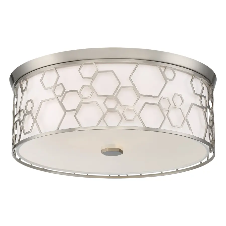 4 Light LED Flush Mount in Brushed Nickel