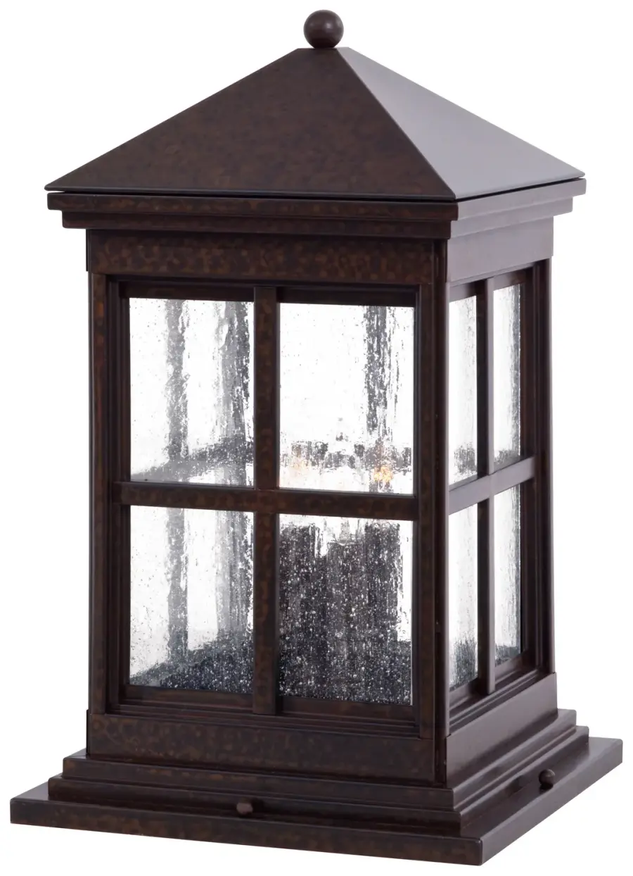 Berkeley 4-Light Outdoor Column Mount in Rust