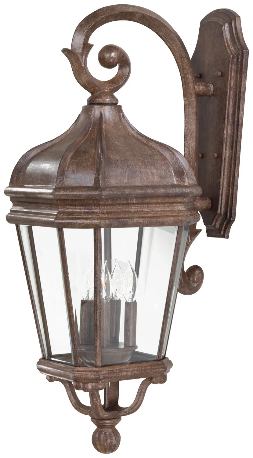 Harrison Four Light Wall Mount in Vintage Rust