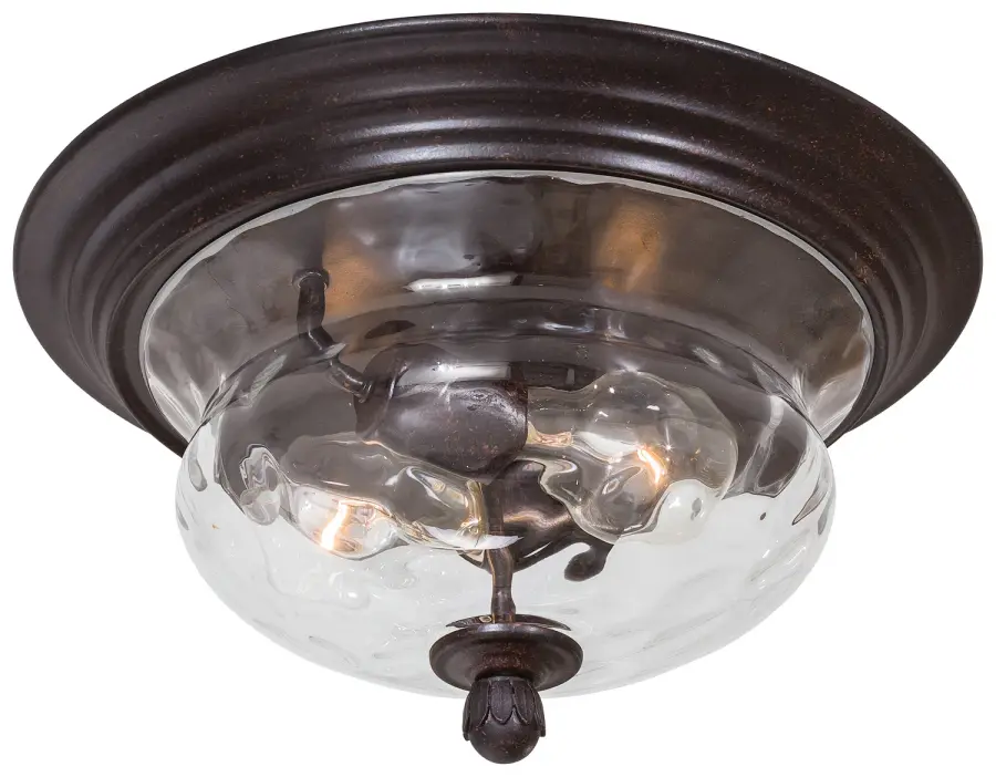 Merrimack 2-Light Outdoor Flush Mount in Corona Bronze