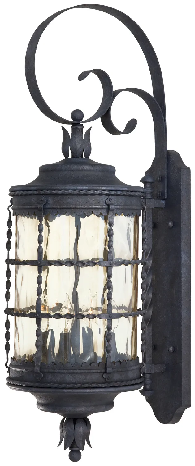 Mallorca Four Light Wall Mount in Spanish Iron