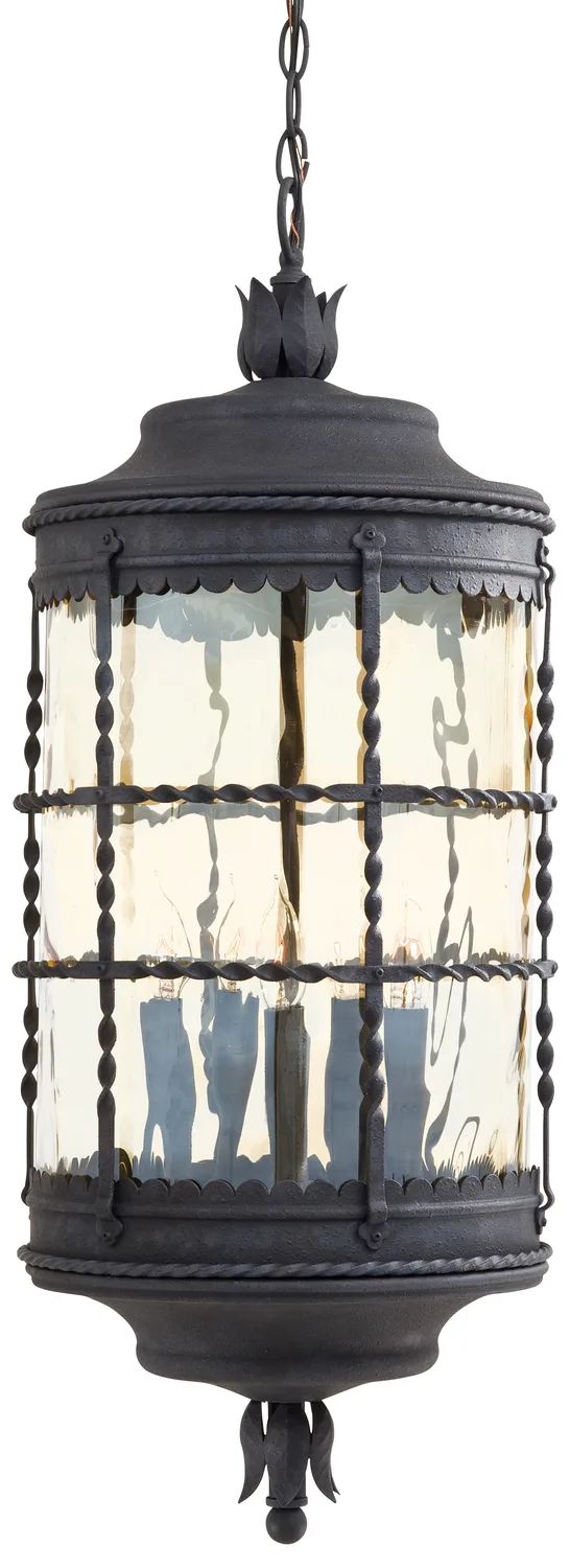 Mallorca Five Light Chain Hung in Spanish Iron