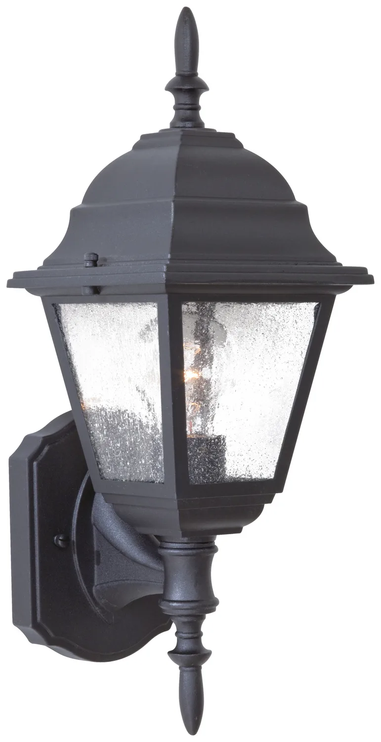 Bay Hill One Light Outdoor Wall Mount in Black