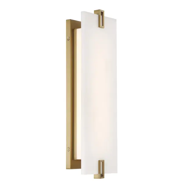 Aizen 19" LED Wall Sconce in Soft Brass - Image 4