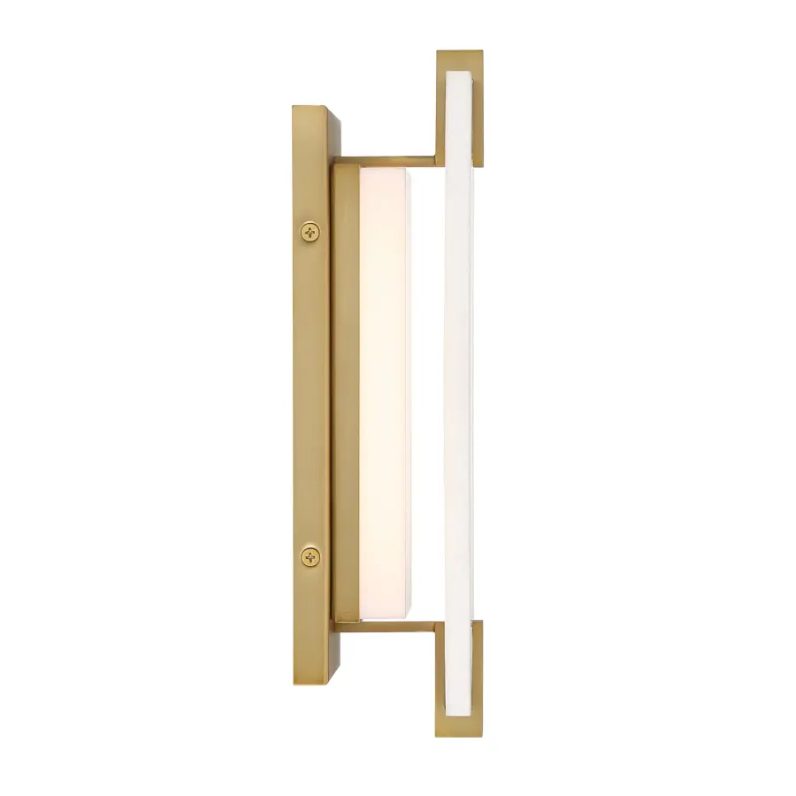 Aizen 12" LED Wall Sconce in Soft Brass - Image 3