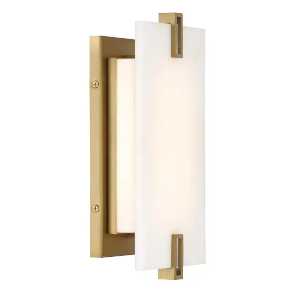 Aizen 12" LED Wall Sconce in Soft Brass - Image 4