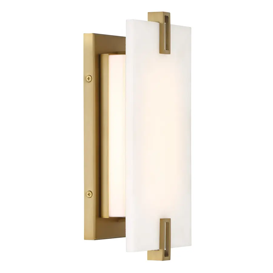 Aizen 12" LED Wall Sconce in Soft Brass - Image 4