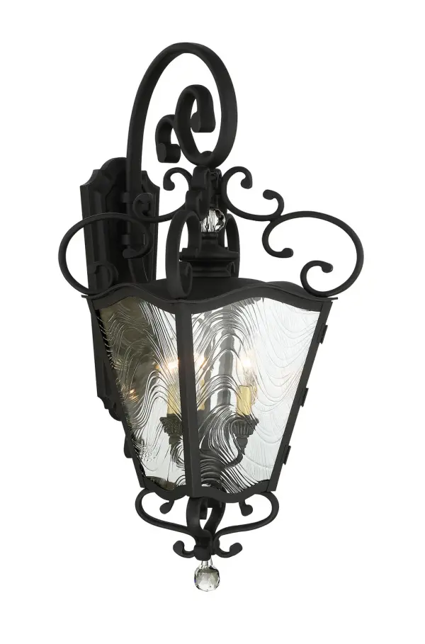 The Brixton Ivey combines traditional lantern styling with transitional appeal through its sand coal finish and soft brass accents. The clear ripple glass creates beautiful light patterns while the substantial 32-inch height makes a strong architectural statement at entryways.
