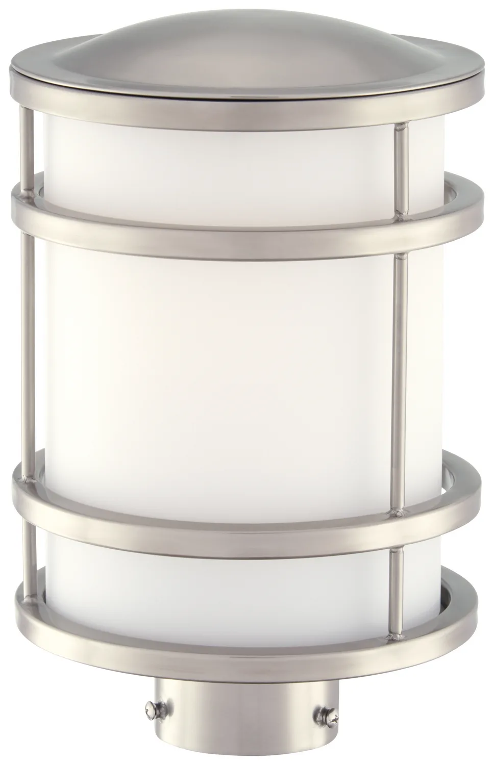 Bay View One Light Post Mount in Brushed Stainless Steel