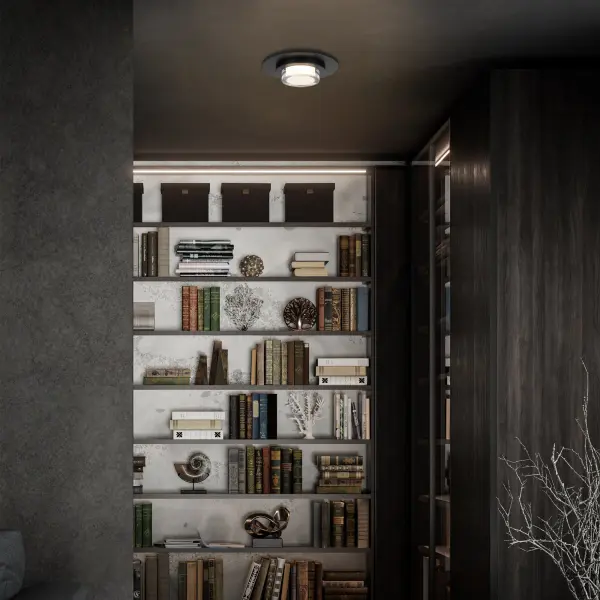 Plate 12" LED Flush Mount in Sand Black - Image 12