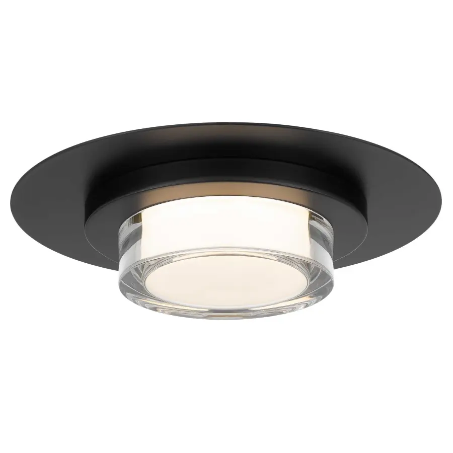 Plate 12" LED Flush Mount in Sand Black - Image 13