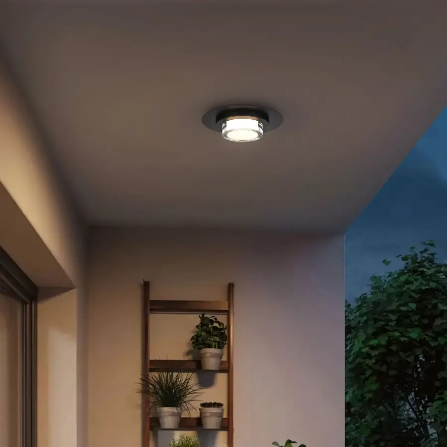 Plate 12" LED Flush Mount in Sand Black - Image 14