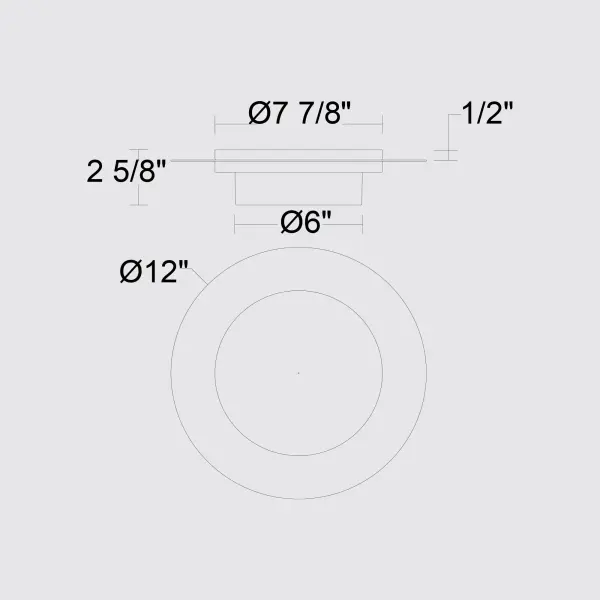 Plate 12" LED Flush Mount in Sand Black - Image 19