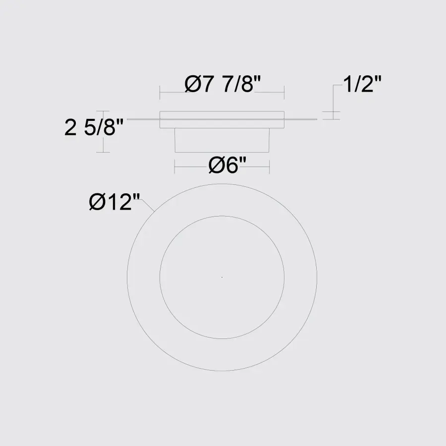 Plate 12" LED Flush Mount in Sand Black - Image 19