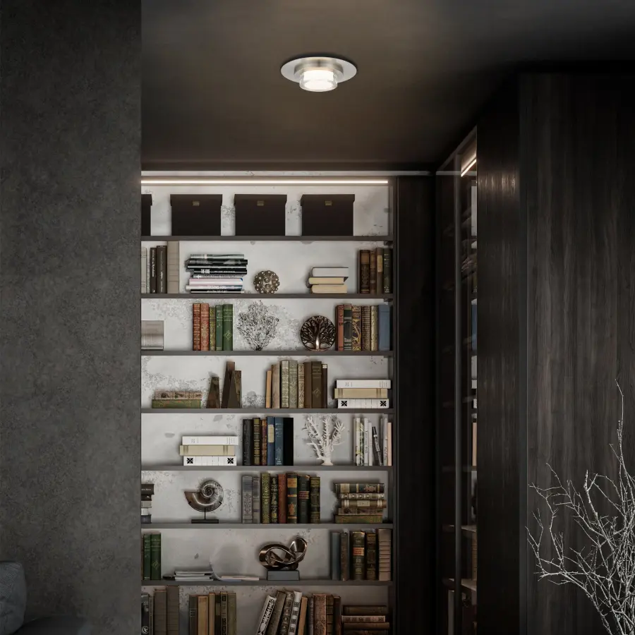 Plate 12" LED Flush Mount in Sand Black - Image 5