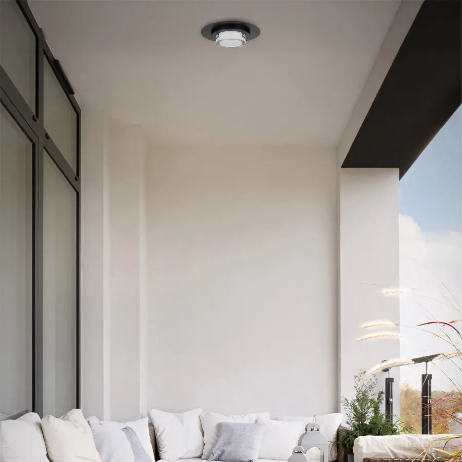 Plate 12" LED Flush Mount in Sand Black - Image 9