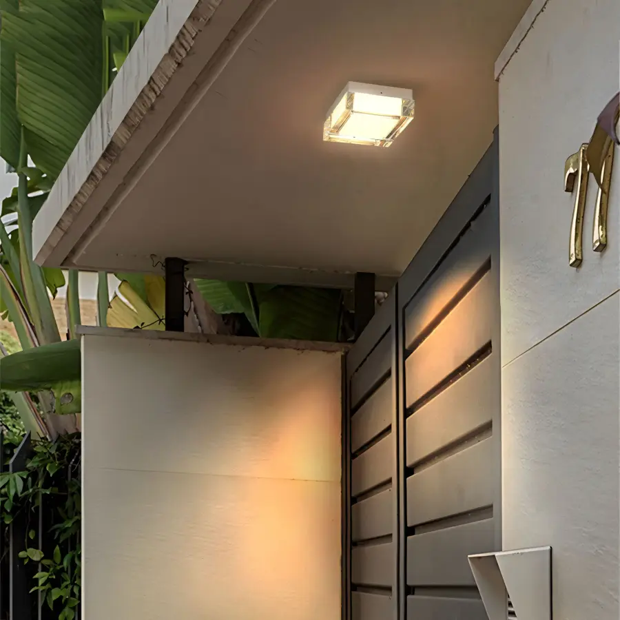 Box LED Flush Mount in Sand Black - Image 2