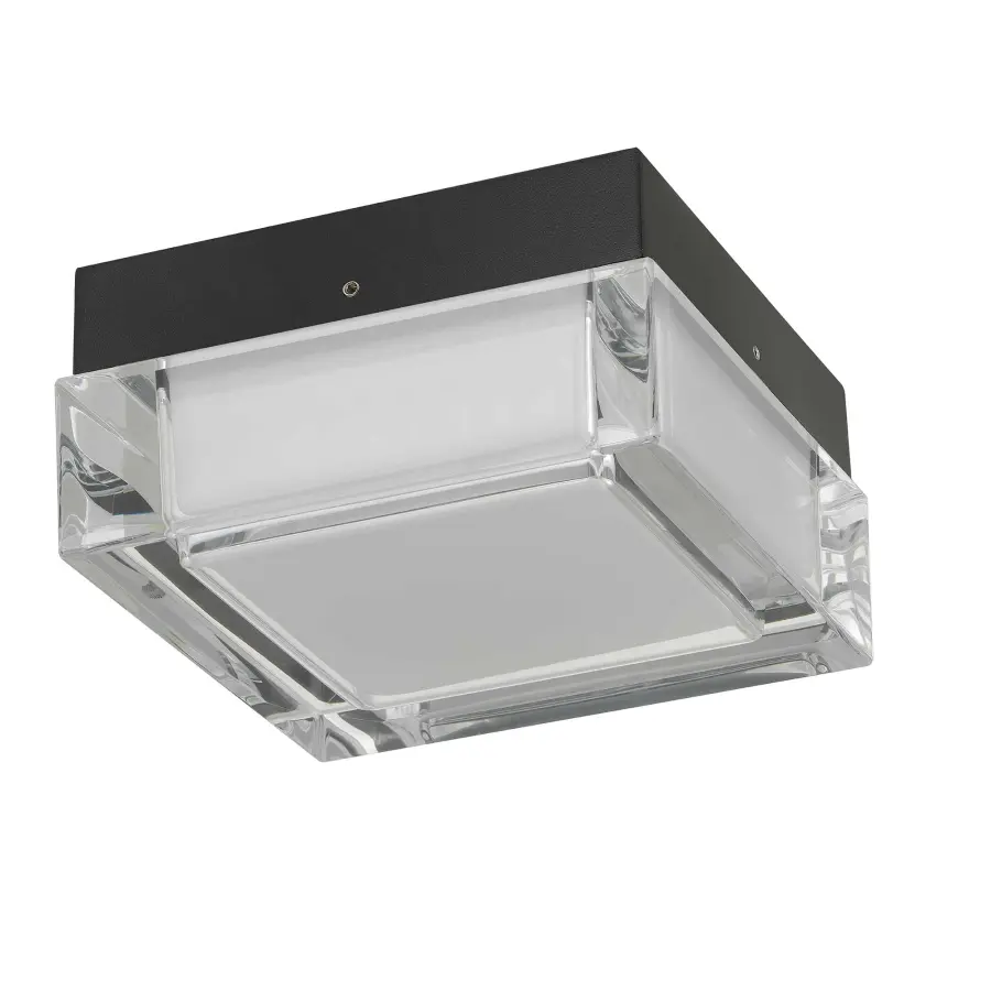 Box LED Flush Mount in Sand Black - Image 11
