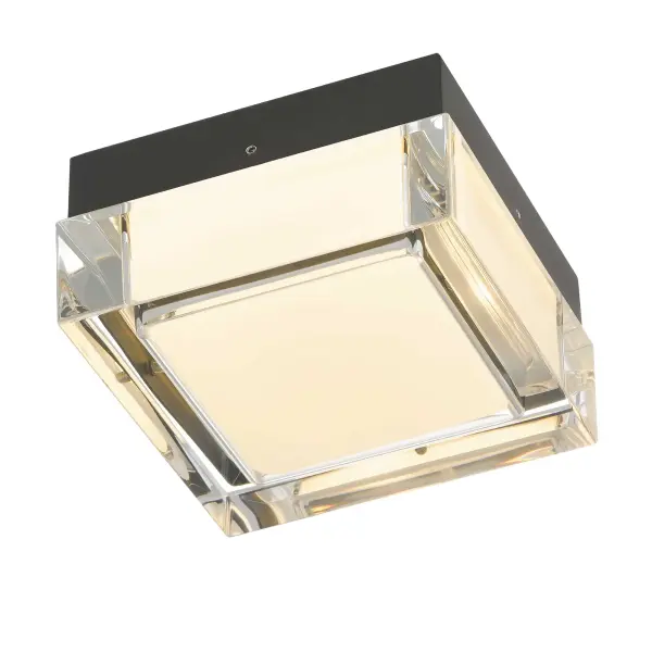 Box LED Flush Mount in Sand Black - Image 12