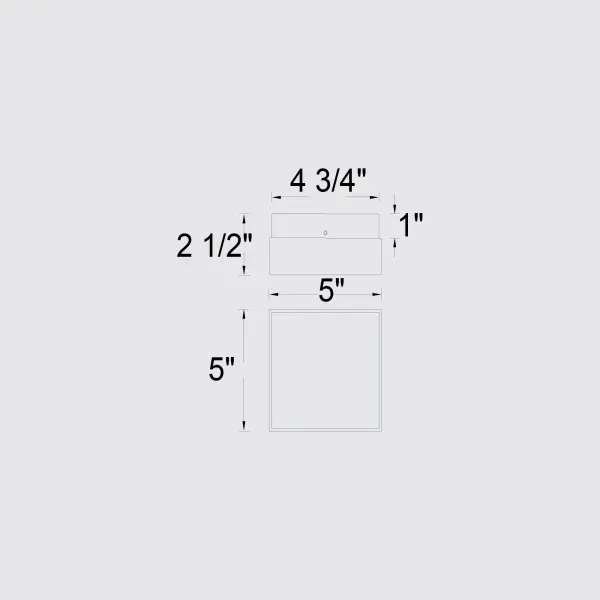 Box LED Flush Mount in Sand Black - Image 13