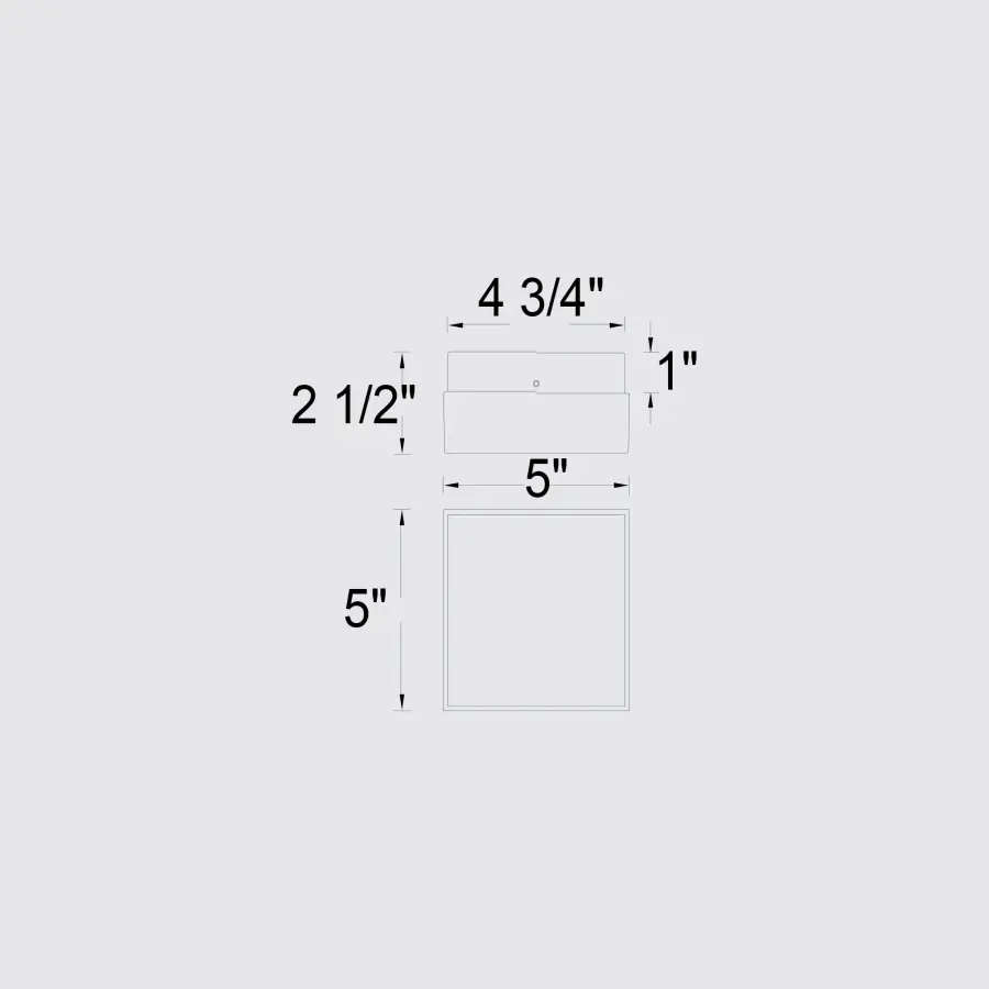 Box LED Flush Mount in Sand Black - Image 13