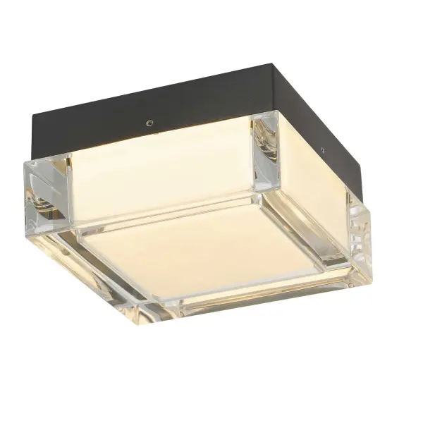 Box LED Flush Mount in Sand Black - Image 7