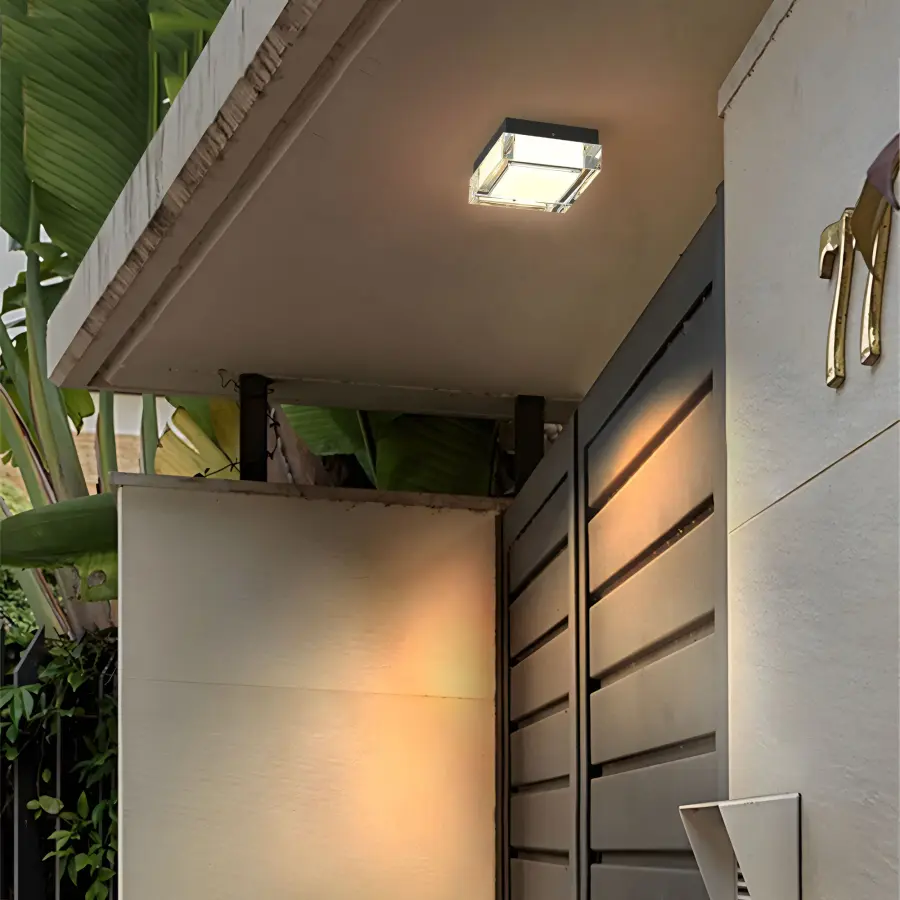 Box LED Flush Mount in Sand Black - Image 8