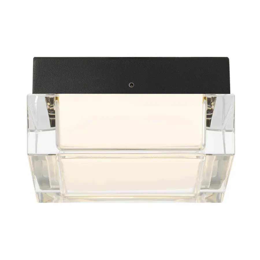 Box LED Flush Mount in Sand Black - Image 9