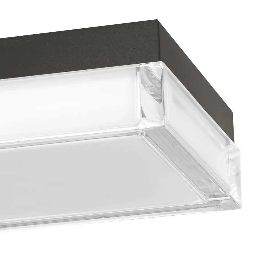 Box LED Flush Mount in Sand Black - Image 12
