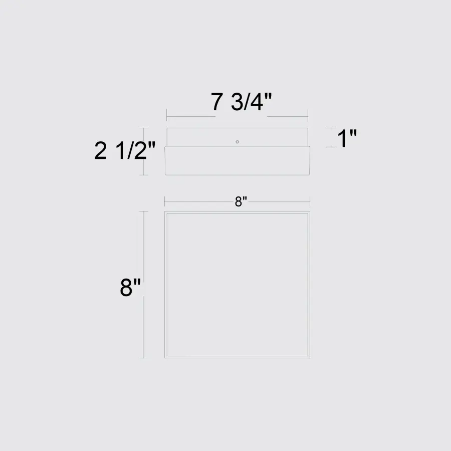 Box LED Flush Mount in Sand Black - Image 13