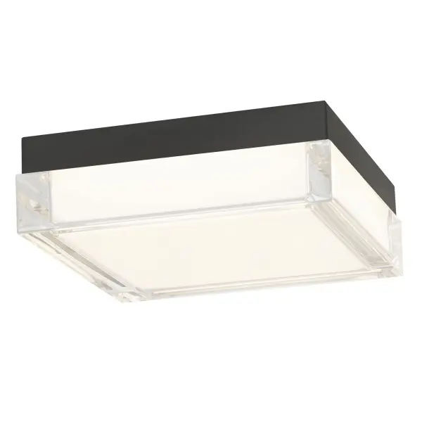 Box LED Flush Mount in Sand Black - Image 7