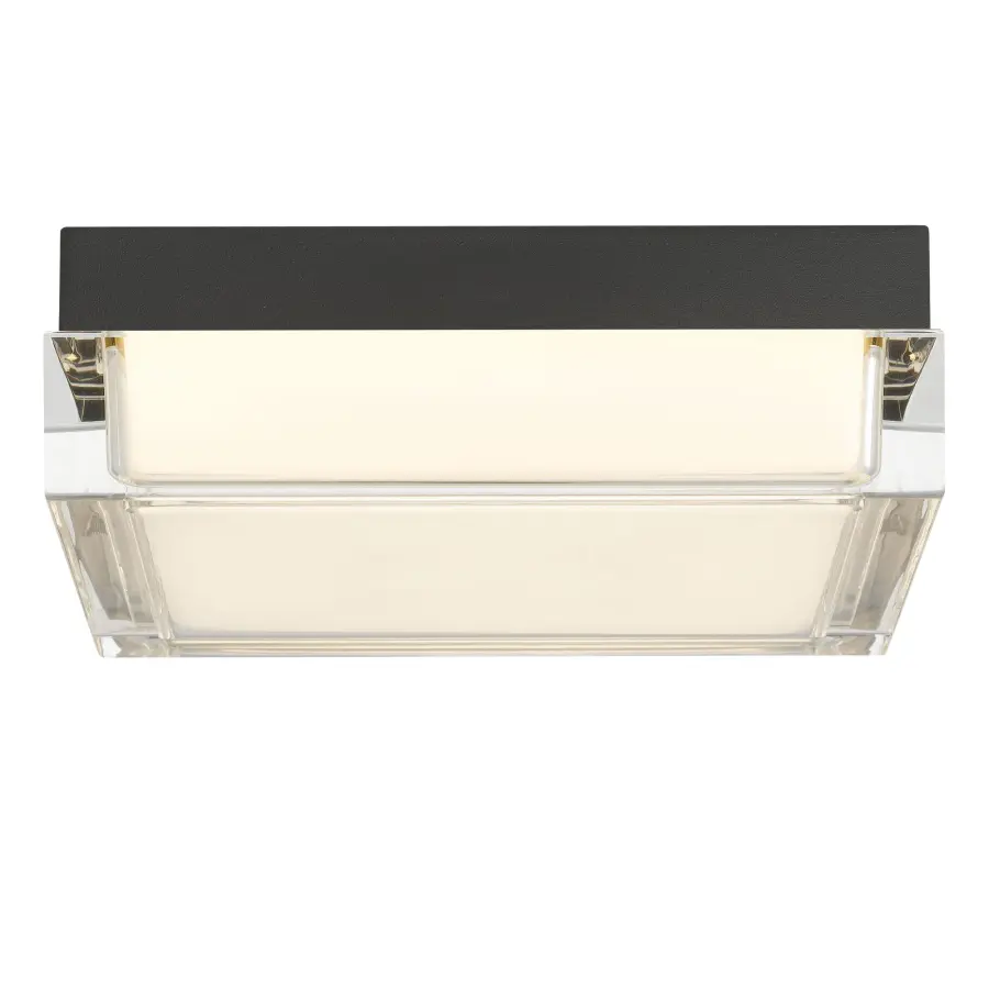Box LED Flush Mount in Sand Black - Image 10