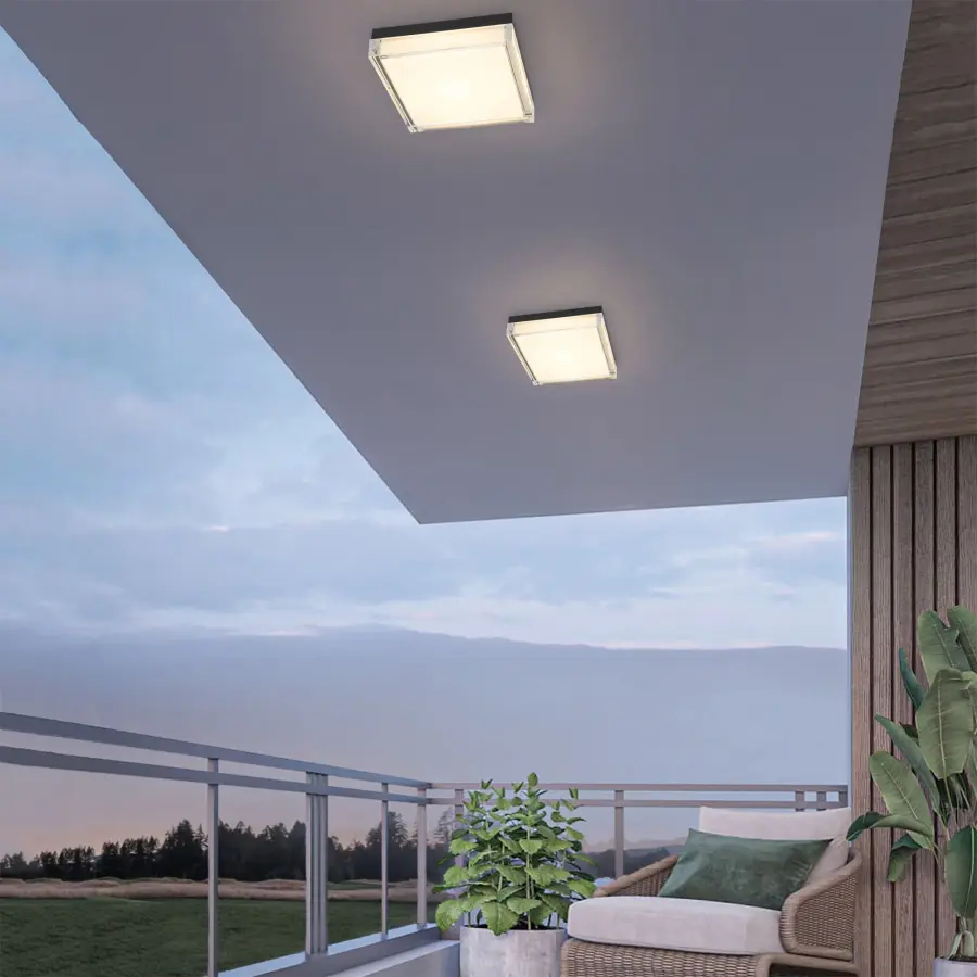 Box LED Flush Mount in Sand Black - Image 11