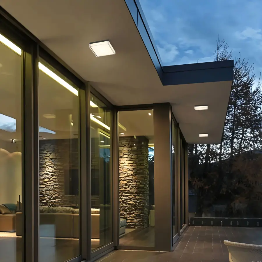 Box LED Flush Mount in Sand Black - Image 13