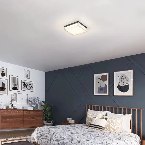 Box LED Flush Mount in Sand Black - Image 14