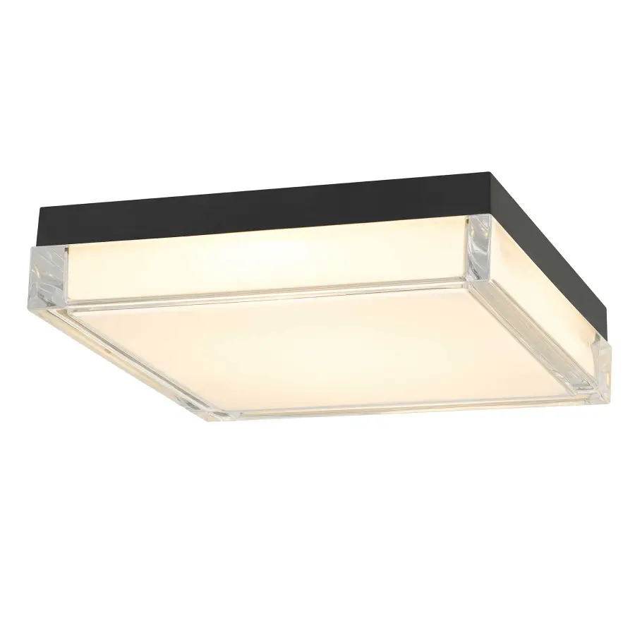 Box LED Flush Mount in Sand Black - Image 10