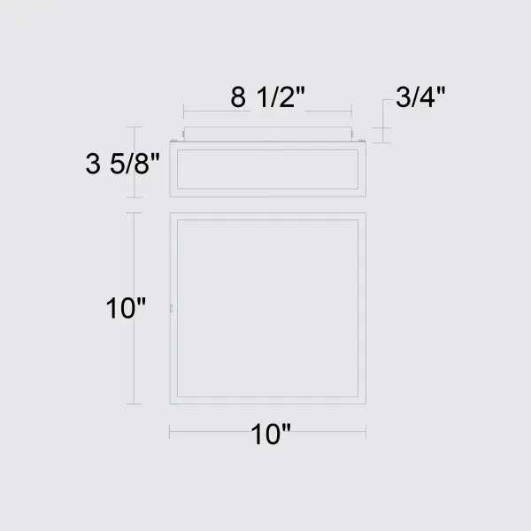 Panel Square 10" LED Flush Mount - Image 7