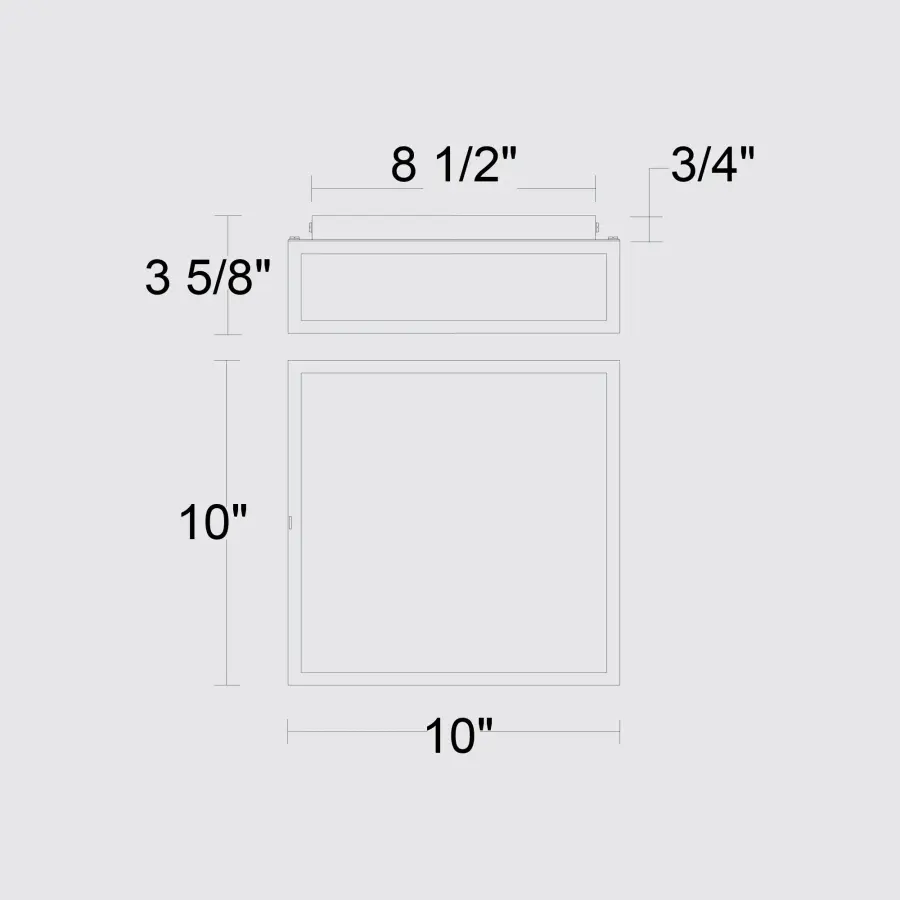 Panel Square 10" LED Flush Mount - Image 7
