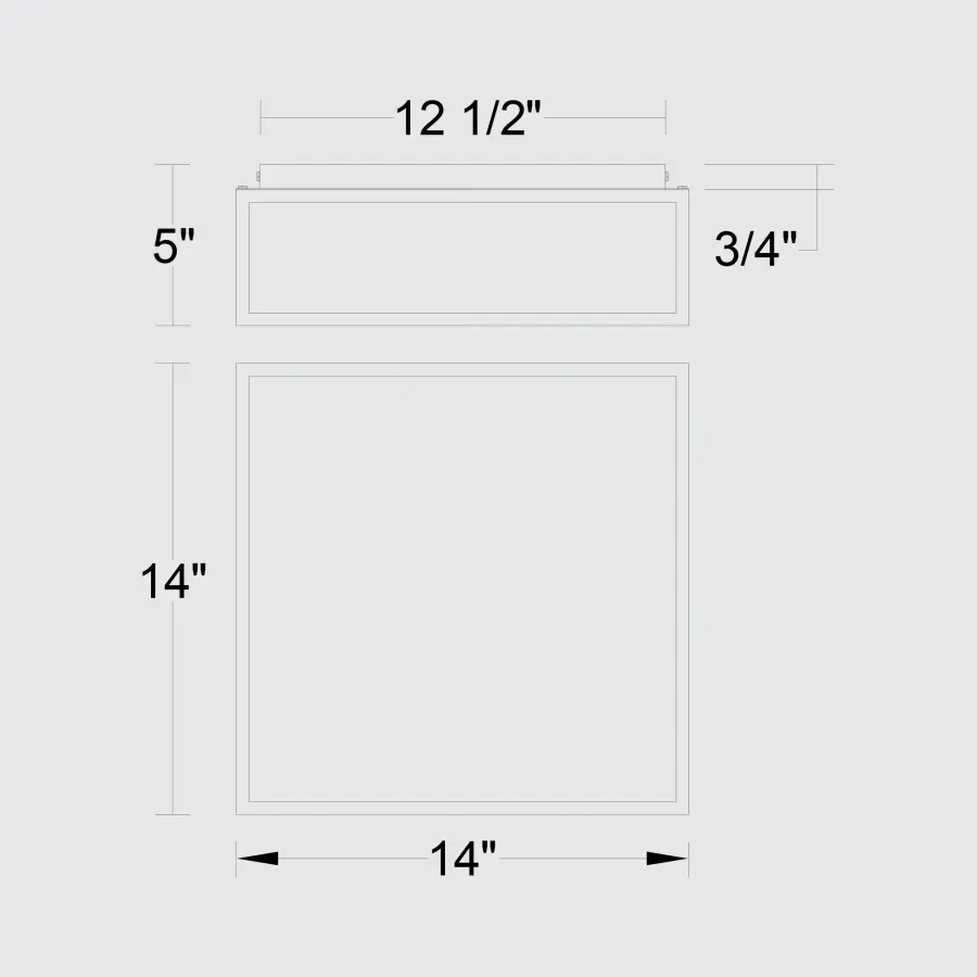 Panel Square 14" LED Flush Mount - Image 7