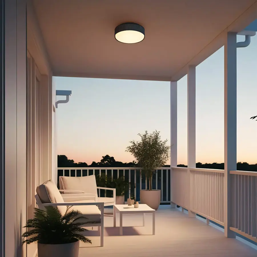 Channel 9" LED Flush Mount in Sand Black - Image 13