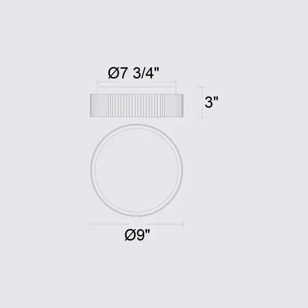 Channel 9" LED Flush Mount in Sand Black - Image 19