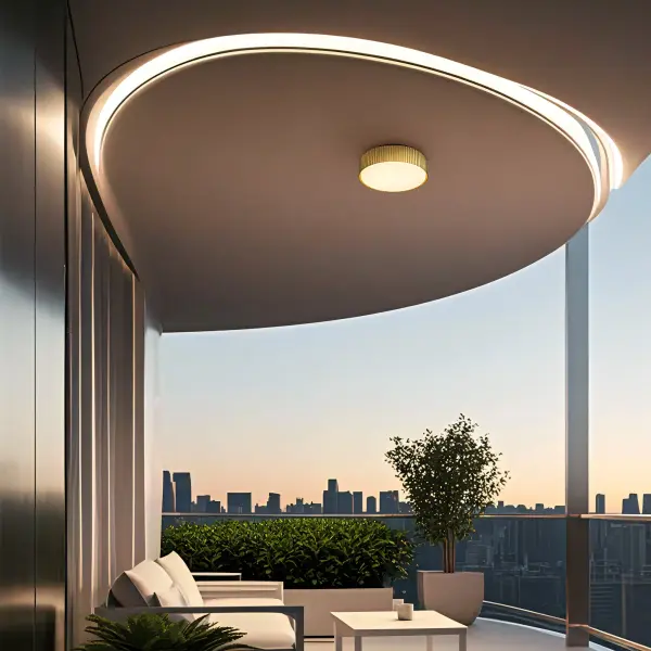 Channel 9" LED Flush Mount in Sand Black - Image 3