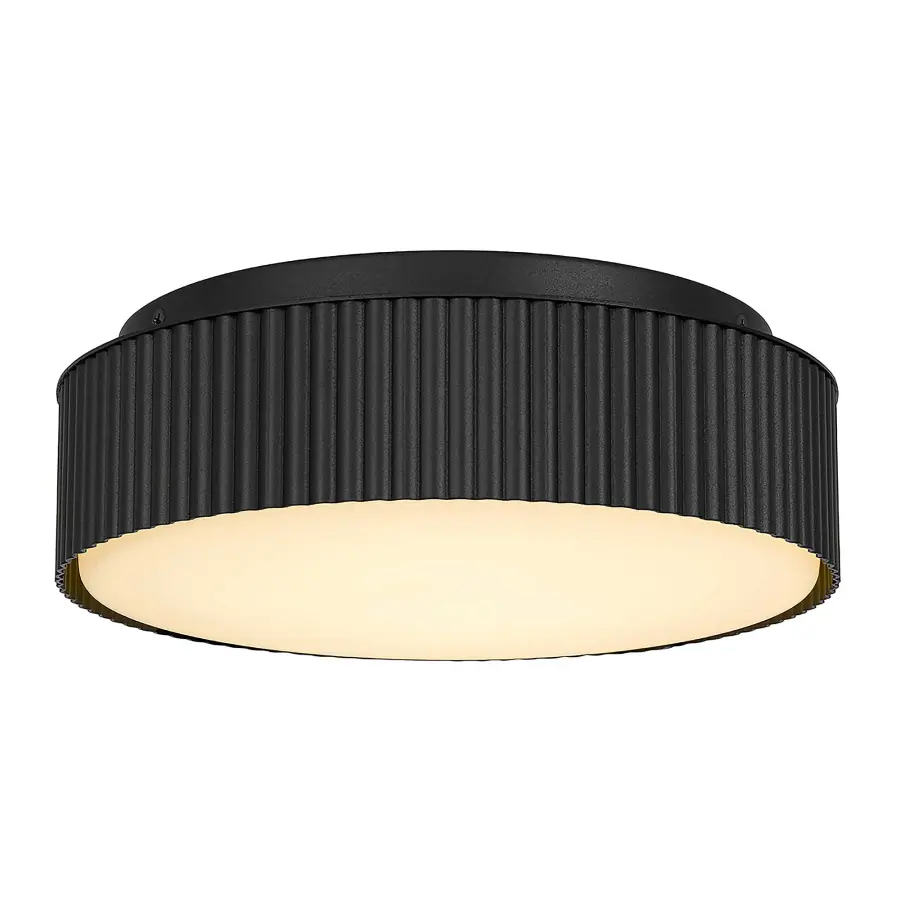 Channel 9" LED Flush Mount in Sand Black - Image 6