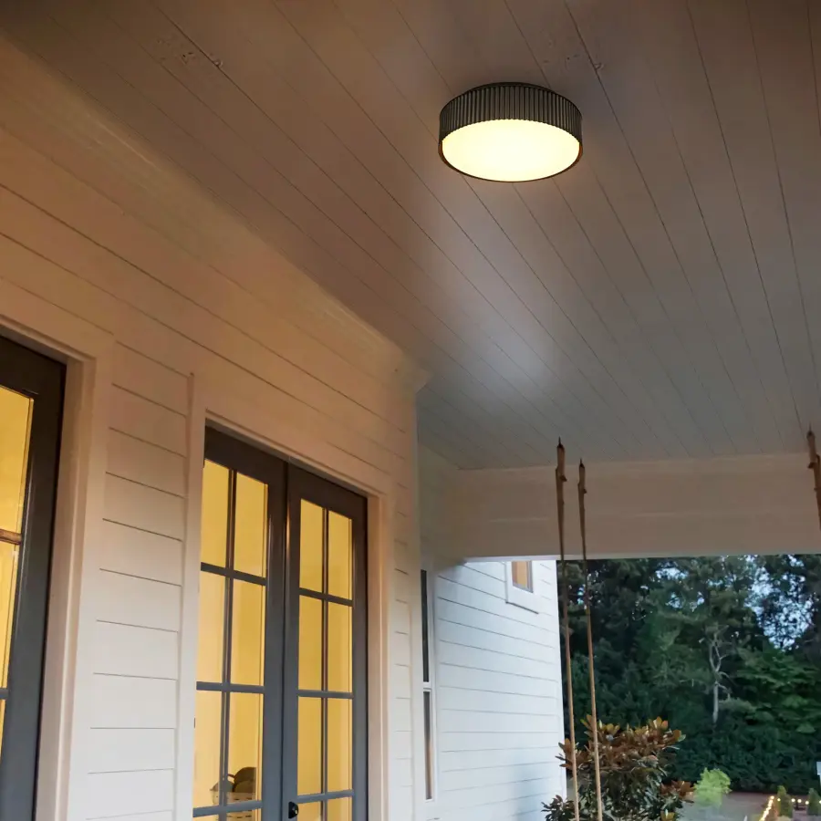 Channel 9" LED Flush Mount in Sand Black - Image 7
