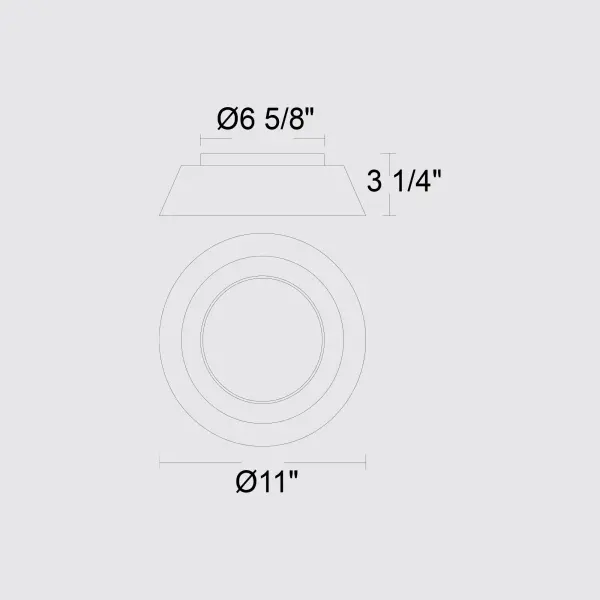 Pez 11" Flush Mount in Sand Black - Image 21
