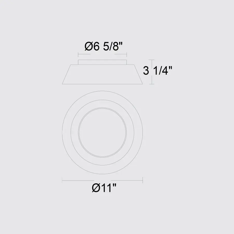 Pez 11" Flush Mount in Sand Black - Image 21